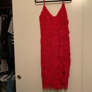 Lulus Crochet Lace midi dress